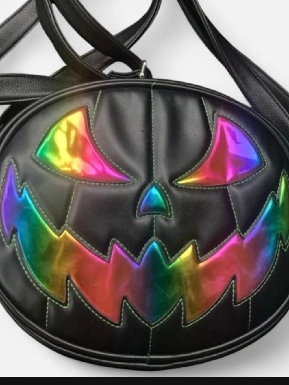 Love Pain & Stitches x Pumpkin Kult Jack-o-Lantern Blk/Rainbow Crossbody